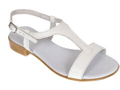 Sandale dama din piele naturala culoare alb S16ABOX