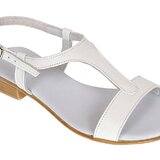 Sandale dama din piele naturala culoare alb S16ABOX